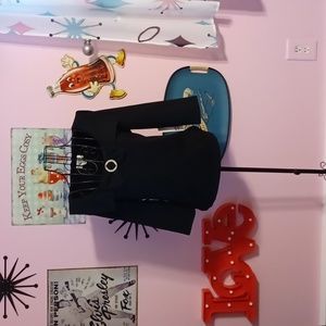 Unique Vintage Black Formal Top Medium NWT